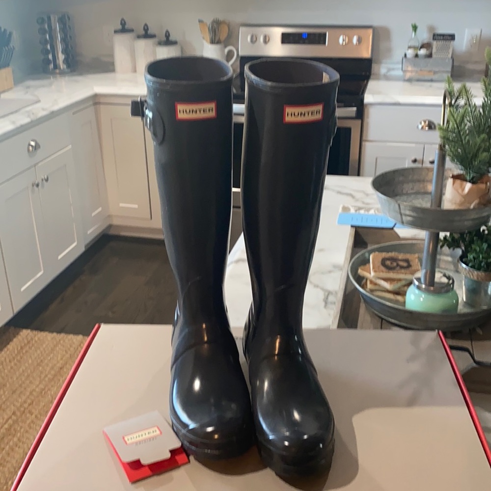 Slate Grey Hunter Rain Boots